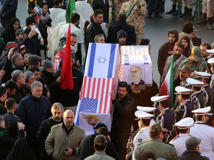 As tensions between the countries spiraled, Iranians flooded Tehran to present a show of mourning for Soleimani while taking bold shots at the US and its allies.