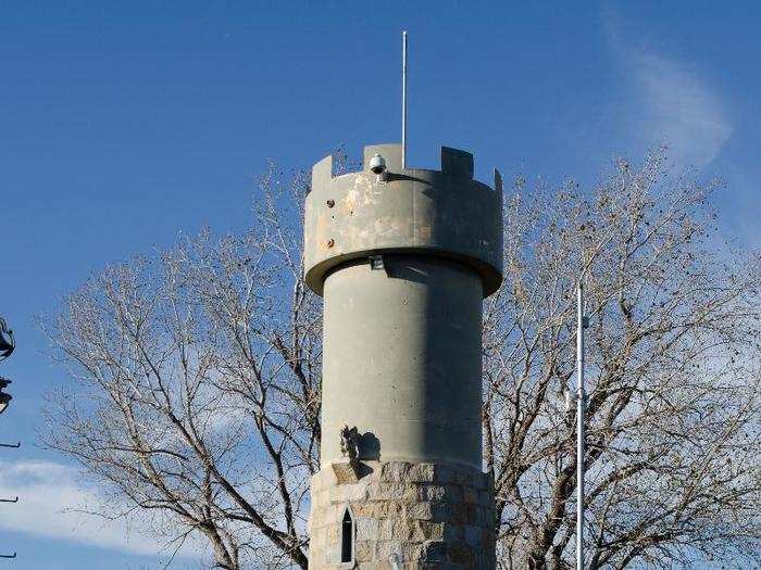 The castle has two sets of four solar panels that contribute to the property