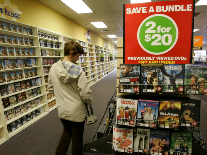 In 2010, the rental company filed for bankruptcy after Netflix
