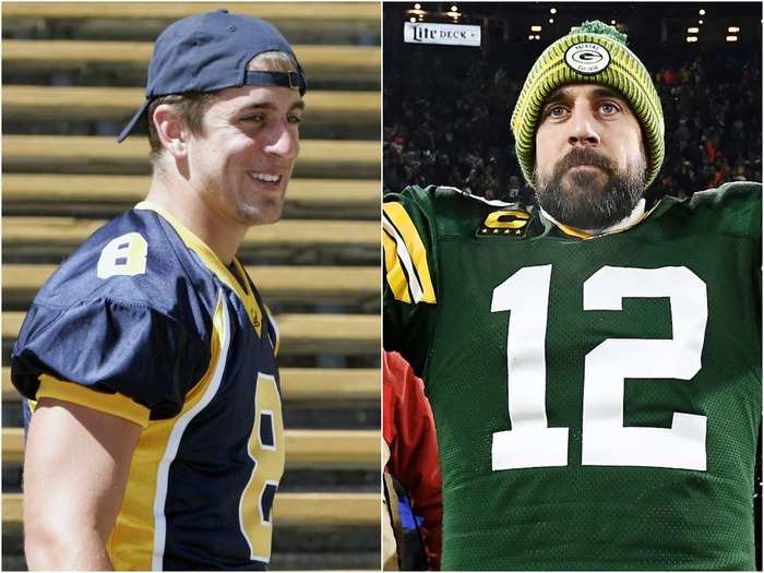 Aaron Rodgers was playing for the University of California in 2002, but is now an NFL all-time great.