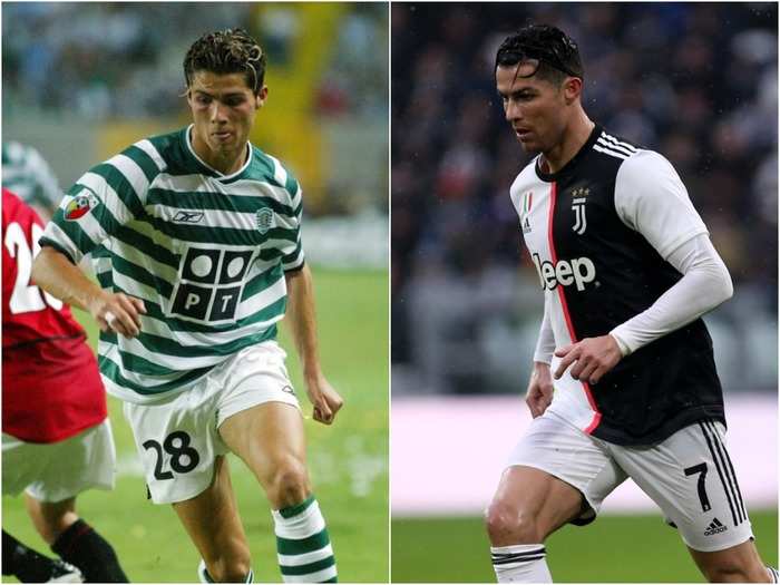 Cristiano Ronaldo in 2003: skillful, fast, goal scoring machine. Cristiano Ronaldo in 2020: skillful, fast, goal scoring machine.