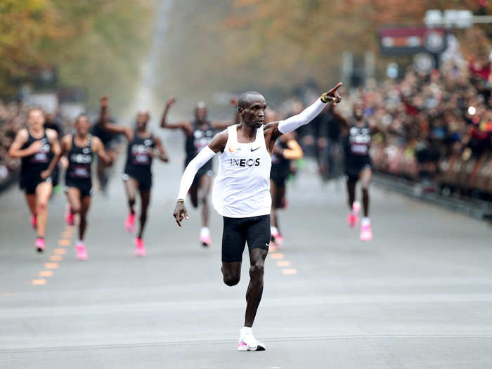 Kipchoge used an AlphaFly prototype to break the 2-hour marathon mark.