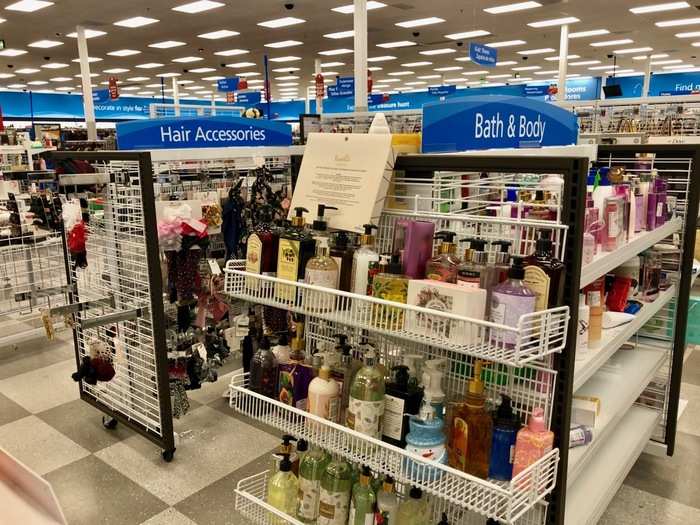 Like Pier 1 Imports, there was a large and diverse selection of bath and body works at Ross.