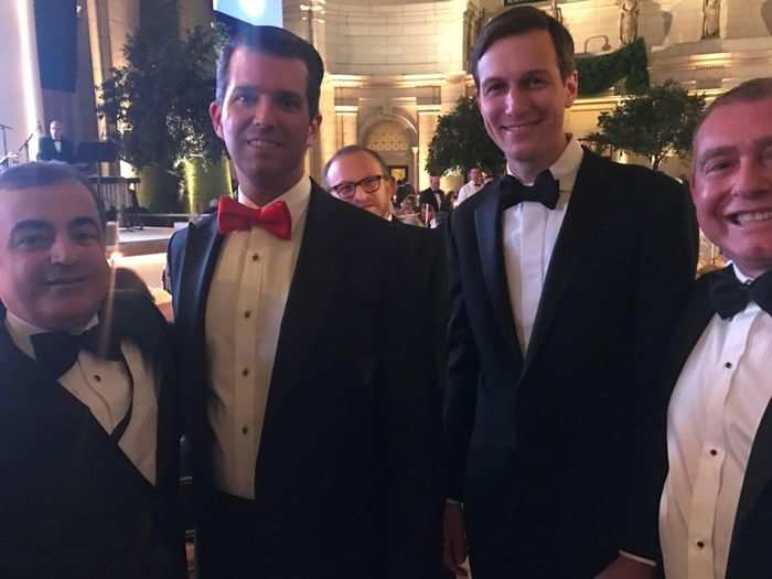 Parnas posed for a photo with Donald Jr. and Jared Kushner, Trump