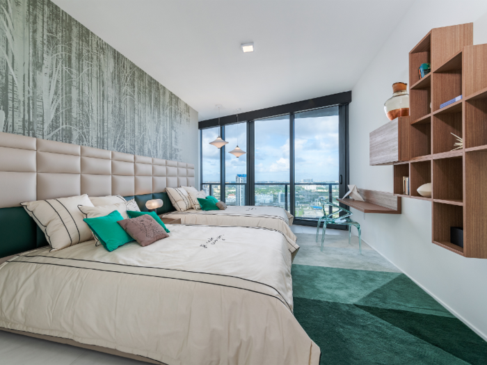 The residences range from four-bedroom to six-bedroom units.