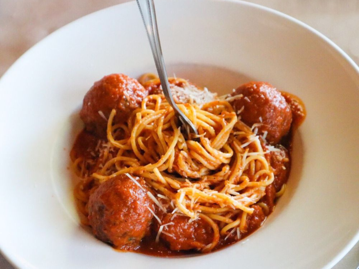 Spaghetti and meatballs