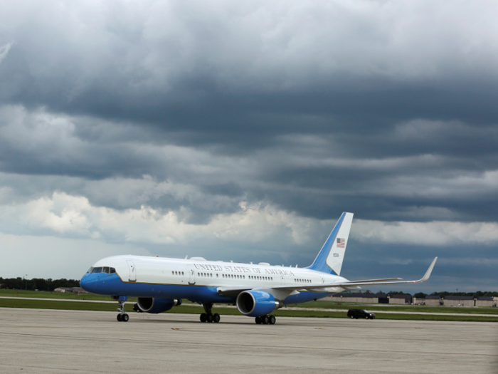 A Boeing 757-200, or C-32A, is used primarily by current Vice President Mike Pence as Air Force Two.