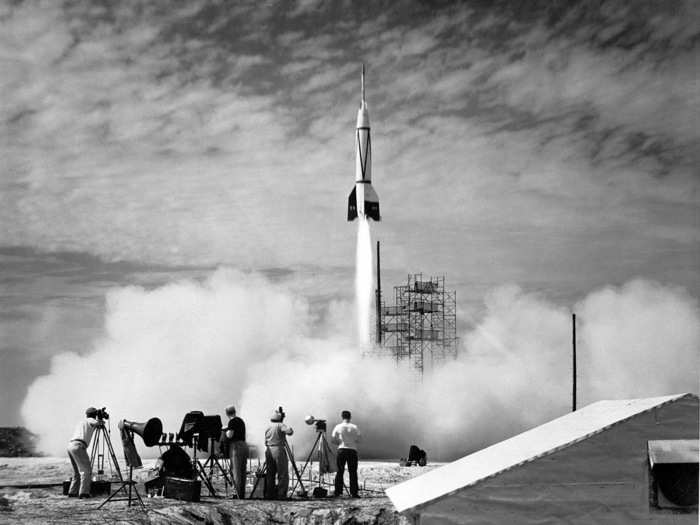 The US launched its first spacecraft in 1950. The upper stage of the Bumper 2 rocket soared 250 miles (400 kilometers) above Earth.