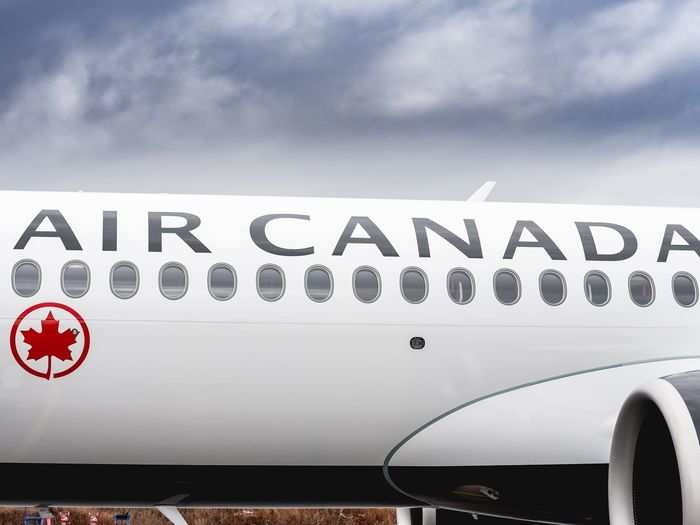 The aircraft was delivered in Air Canada