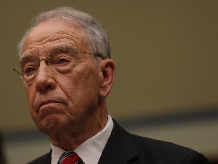 Republican Sen. Chuck Grassley, now the Senate president pro tempore, was a senator then, too. He voted "guilty" for both impeachment articles. He said the "true tragedy" was the loss of the president