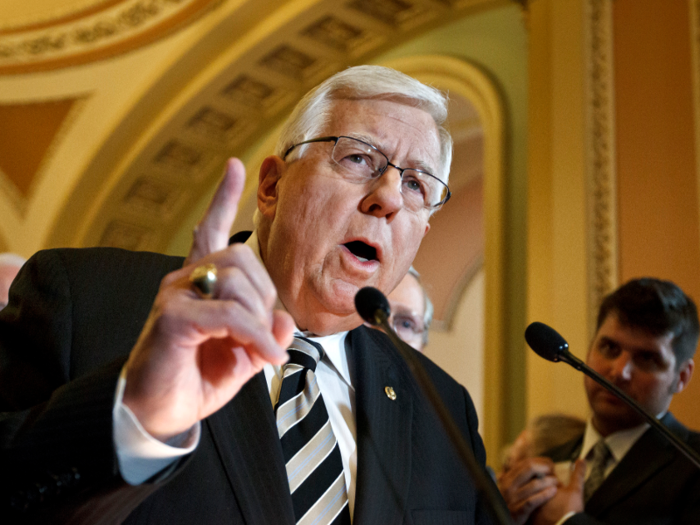 Republican Sen. Mike Enzi was one year into his first term as a senator. He voted "guilty" for both impeachment articles.