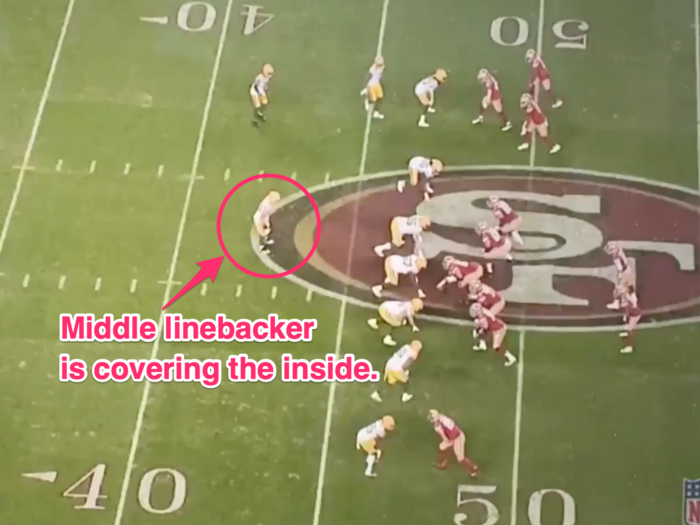 From there, Shanahan acknowledges the responsibilities of the middle linebacker, and how the defense will play accordingly.