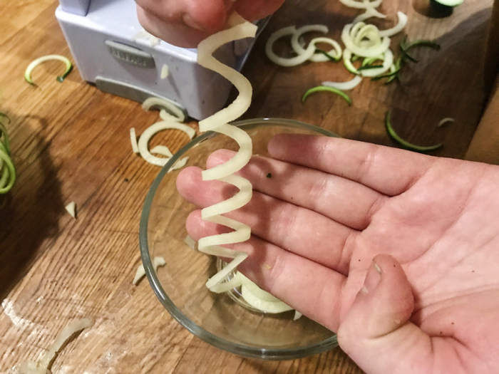 I also tried it with a potato to see if I could make curly fries, as the manual claimed.