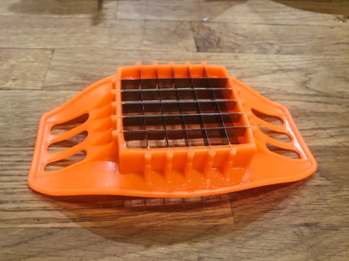 One of the kitchen products I tried was the Perfect Potato Slicer.