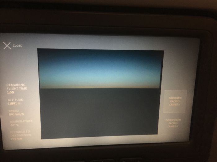 The high latitudes that our flight took us to meant sunrise wouldn