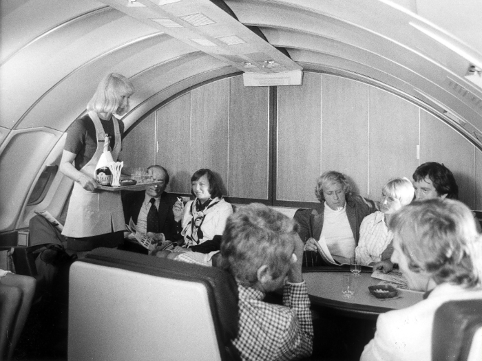 They were a glamorous place to steal away to while flying high in an enclosed tube.