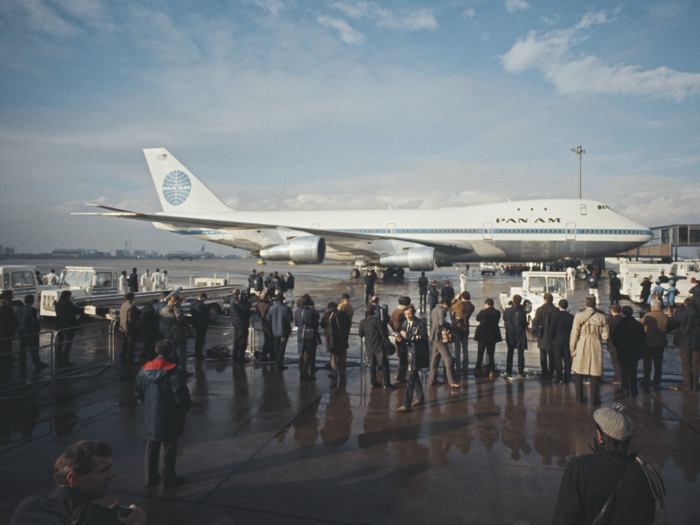 Its first flight flew in the early morning hours of January 22, 1969, from New York to London operated by Pan Am, inaugurating a new era for air travel.