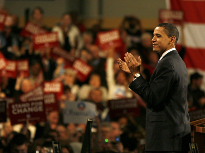 In 2008, Democrat Barack Obama won the Iowa caucuses, with 38% of votes. Before the win, he was trailing Hillary Clinton, but the victory was enough to bolster his campaign. He won the party