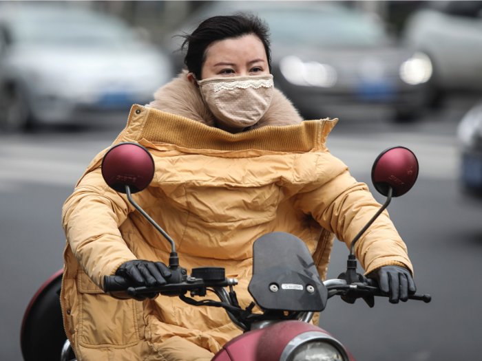 After the initial outbreak, people began wearing masks to protect themselves from the virus.