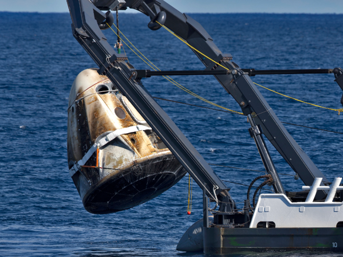 "This is an amazing achievement in American history," Bridenstine said during a live broadcast after the landing.