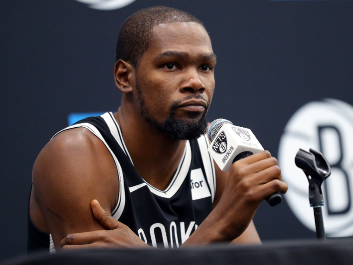10: Kevin Durant of the Brooklyn Nets netted a cool $65.4 million.