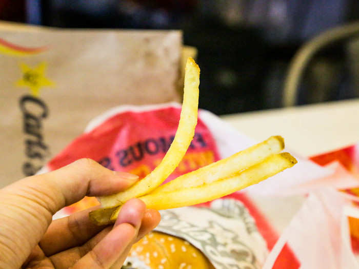 And these fries were exactly what I was looking for: crispy outside, molten inside. Carl