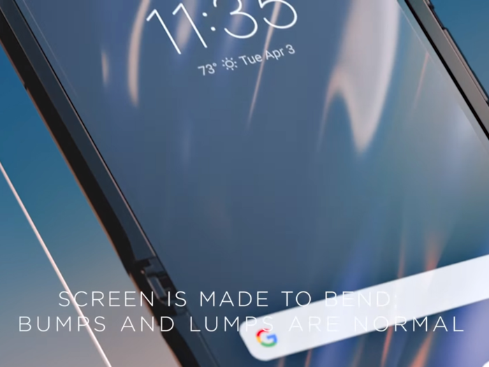 Bumps and lumps on the screen are normal, according to Motorola.