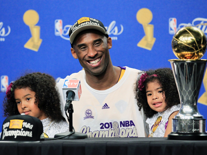 She and her older sister, Natalia Diamante, sat with Kobe during his post-championship press conference after he repeated the brilliant effort to win the 2010 NBA Finals — the fifth championship of his illustrious career — and earn his second-consecutive Bill Russell MVP Trophy.