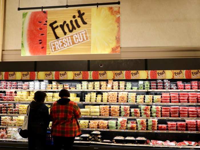 There was also a large selection of freshly cut fruit.