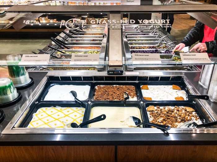 PCC has a fresh yogurt bar, something we