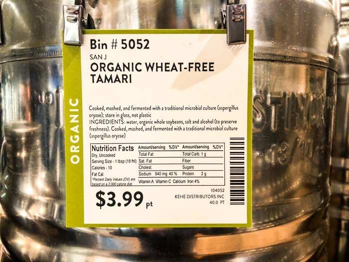 There were large tanks of organic, craft-brewed obscure sauces like tamari, a Japanese sauce that