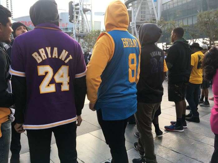 Fans wore variations of Bryant