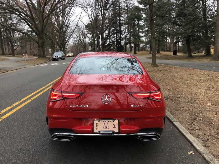 The rear end is, well, sort of small and unremarkable, with an overly aggressive tail light design.