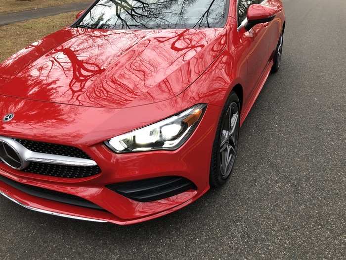 As with most luxury marques, Mercedes likes LED headlights (and tail lights). The CLA