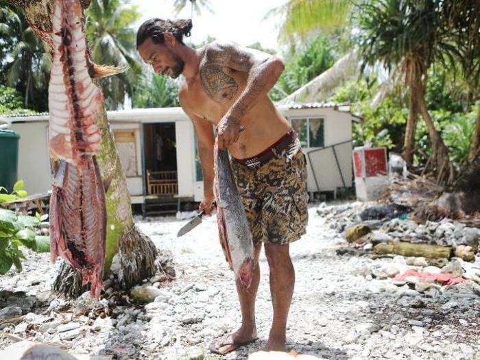 Fish, a once-abundant resource, has been affected as well. Fuli Siaosi who works for Tuvalu