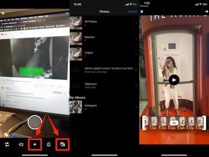 Under two buttons, Byte allows users to to upload videos from their phone and integrate them into their Byte videos. You can cut and edit the video segment you want to use for your video in the Byte app.