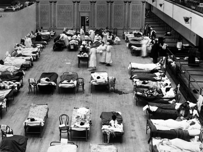 From 1918-1919, a massive outbreak of influenza resulted in large-scale quarantining in both Europe and the US.