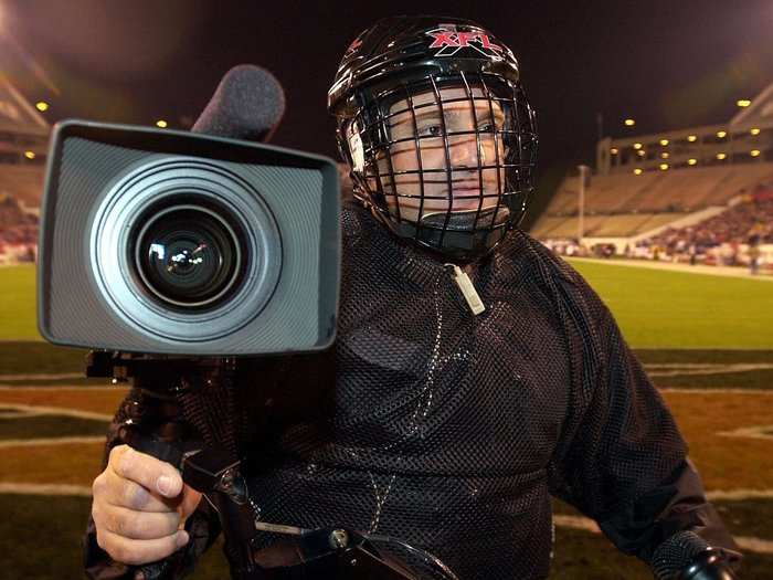 Armored cameramen were prepped to sprint onto fields to get close-ups of the action. Some players wore mics, allowing the audience to hear their painful knocks and tumbles.