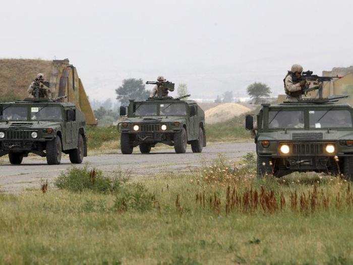 Soldiers referred to the HMMWV as "jeeps on steroids," since the ultra-capable Humvee could ascend 60% grades, roll through 30 inches of water, and climb up a 22-inch step.