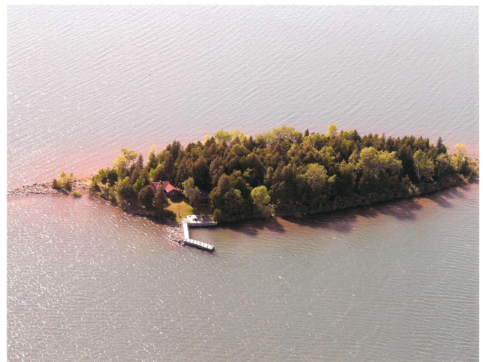 The island spans two acres.