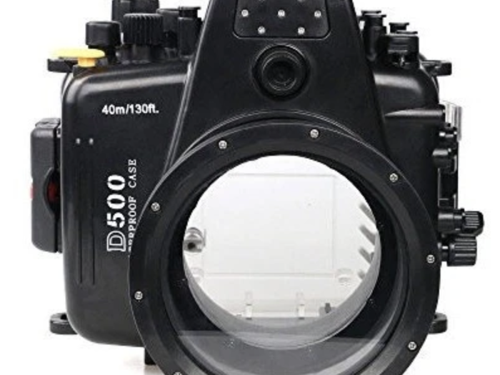 1. A waterproof camera case for the Nikon 80D