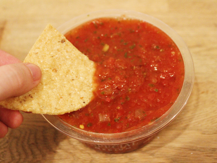 The salsa was perfectly seasoned and very similar to restaurant-style salsa, which tends to be thinner.