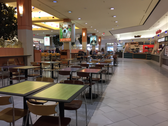 Despite shifting the focus to food, mall food courts like the one in Regency Square mall seem to have more empty chairs than ever before.