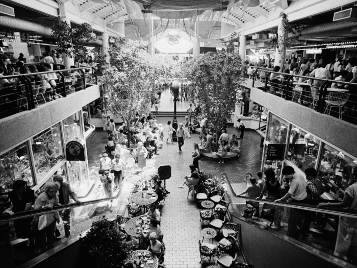 Mall food courts as we know them today have been around since the 1970s, but they quickly grew in popularity during the 1980s and 1990s.