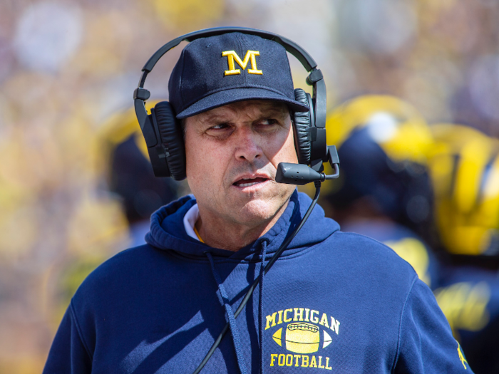 Harbaugh coached the 49ers until 2014, going 44-19-1 over four seasons. He is currently the head coach of Michigan.