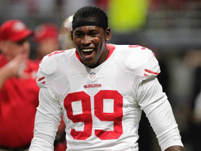 The 49ers defense featured several stars, with six All-Pro members. Aldon Smith was one of the faces of that defense, racking up 19.5 sacks in 2012.