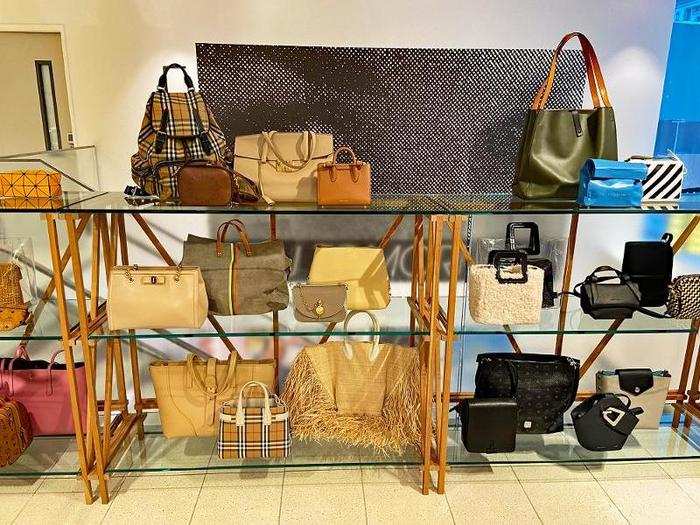 There was also a large assortment of designer handbags in all shapes and sizes.