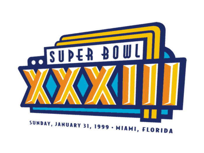 1999: The Denver Broncos won against the Atlanta Falcons 34-19 at Hard Rock Stadium in Miami Gardens, Florida.