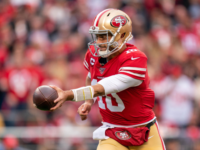 Over/Under 239.5 passing yards for Jimmy Garoppolo