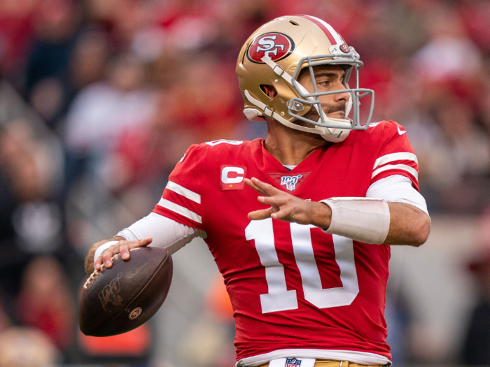 Will Jimmy Garoppolo complete his first pass?